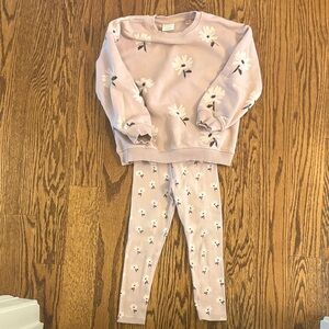 Zara Lilac Floral Kids Matching Set - White Daisy Print